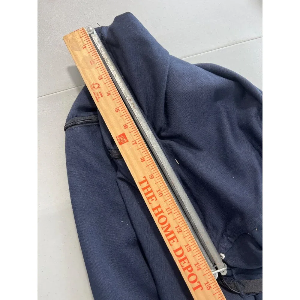 Full Zip Garment Storage Bag Metal Frame Navy Blue Travel Clothes Storage